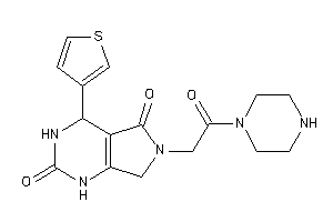 Image of 6-(2-keto-2-piperazino-ethyl)-4-(3-thienyl)-1,3,4,7-tetrahydropyrrolo[3,4-d]pyrimidine-2,5-quinone