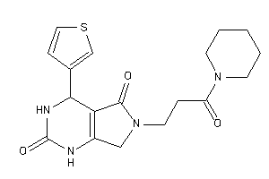 Image of 6-(3-keto-3-piperidino-propyl)-4-(3-thienyl)-1,3,4,7-tetrahydropyrrolo[3,4-d]pyrimidine-2,5-quinone