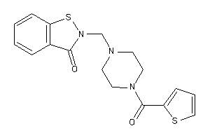 2-[[4-(2-thenoyl)piperazino]methyl]-1,2-benzothiazol-3-one