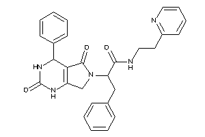 Image of 2-(2,5-diketo-4-phenyl-1,3,4,7-tetrahydropyrrolo[3,4-d]pyrimidin-6-yl)-3-phenyl-N-[2-(2-pyridyl)ethyl]propionamide