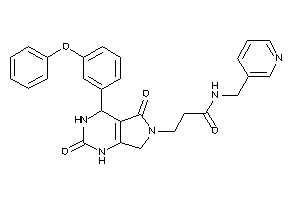 3-[2,5-diketo-4-(3-phenoxyphenyl)-1,3,4,7-tetrahydropyrrolo[3,4-d]pyrimidin-6-yl]-N-(3-pyridylmethyl)propionamide