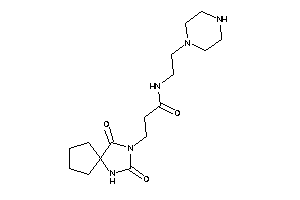 Image of 3-(2,4-diketo-1,3-diazaspiro[4.4]nonan-3-yl)-N-(2-piperazinoethyl)propionamide