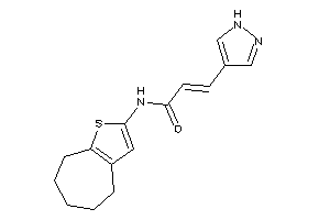 3-(1H-pyrazol-4-yl)-N-(5,6,7,8-tetrahydro-4H-cyclohepta[b]thiophen-2-yl)acrylamide