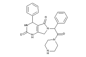 Image of 6-(2-keto-1-phenyl-2-piperazino-ethyl)-4-phenyl-1,3,4,7-tetrahydropyrrolo[3,4-d]pyrimidine-2,5-quinone