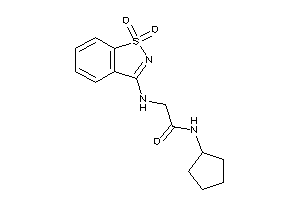 Image of N-cyclopentyl-2-[(1,1-diketo-1,2-benzothiazol-3-yl)amino]acetamide