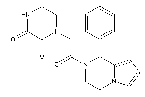 1-[2-keto-2-(1-phenyl-3,4-dihydro-1H-pyrrolo[1,2-a]pyrazin-2-yl)ethyl]piperazine-2,3-quinone