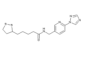 5-(dithiolan-3-yl)-N-[[6-(1,2,4-triazol-1-yl)-3-pyridyl]methyl]valeramide