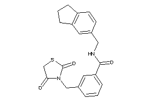 3-[(2,4-diketothiazolidin-3-yl)methyl]-N-(indan-5-ylmethyl)benzamide