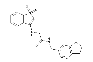 2-[(1,1-diketo-1,2-benzothiazol-3-yl)amino]-N-(indan-5-ylmethyl)acetamide