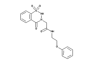 N-(2-phenoxyethyl)-2-(1,1,4-triketo-2H-benzo[e]thiadiazin-3-yl)acetamide