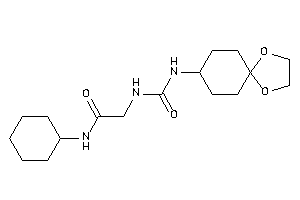 N-cyclohexyl-2-(1,4-dioxaspiro[4.5]decan-8-ylcarbamoylamino)acetamide