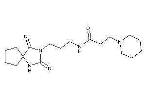 Image of N-[3-(2,4-diketo-1,3-diazaspiro[4.4]nonan-3-yl)propyl]-3-piperidino-propionamide