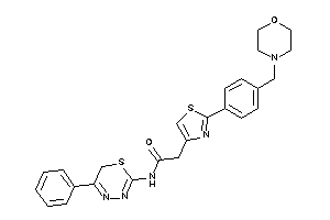 Image of 2-[2-[4-(morpholinomethyl)phenyl]thiazol-4-yl]-N-(5-phenyl-6H-1,3,4-thiadiazin-2-yl)acetamide