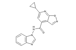 N-(benzimidazol-1-yl)-6-cyclopropyl-isoxazolo[5,4-b]pyridine-4-carboxamide