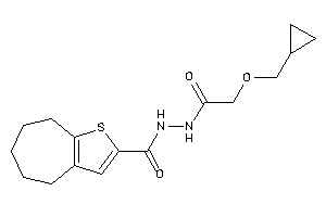 N'-[2-(cyclopropylmethoxy)acetyl]-5,6,7,8-tetrahydro-4H-cyclohepta[b]thiophene-2-carbohydrazide