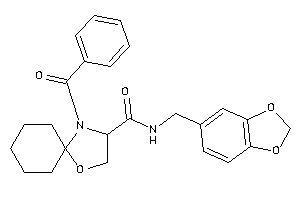 4-benzoyl-N-piperonyl-1-oxa-4-azaspiro[4.5]decane-3-carboxamide