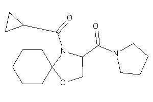 Cyclopropyl-[3-(pyrrolidine-1-carbonyl)-1-oxa-4-azaspiro[4.5]decan-4-yl]methanone