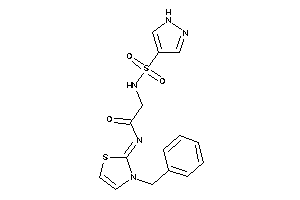 N-(3-benzyl-4-thiazolin-2-ylidene)-2-(1H-pyrazol-4-ylsulfonylamino)acetamide