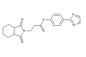 3-(1,3-diketo-3a,4,5,6,7,7a-hexahydroisoindol-2-yl)propionic Acid [4-(1,2,4-oxadiazol-3-yl)phenyl] Ester