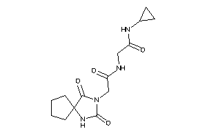 Image of N-cyclopropyl-2-[[2-(2,4-diketo-1,3-diazaspiro[4.4]nonan-3-yl)acetyl]amino]acetamide