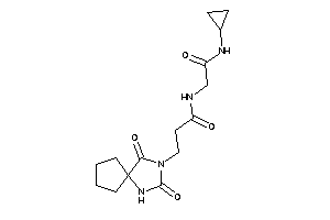 Image of N-[2-(cyclopropylamino)-2-keto-ethyl]-3-(2,4-diketo-1,3-diazaspiro[4.4]nonan-3-yl)propionamide