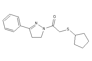 2-(cyclopentylthio)-1-(3-phenyl-2-pyrazolin-1-yl)ethanone