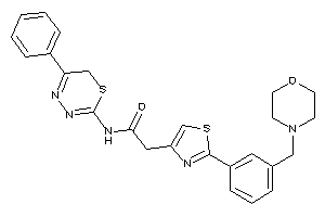 2-[2-[3-(morpholinomethyl)phenyl]thiazol-4-yl]-N-(5-phenyl-6H-1,3,4-thiadiazin-2-yl)acetamide
