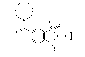 6-(azepane-1-carbonyl)-2-cyclopropyl-1,1-diketo-1,2-benzothiazol-3-one