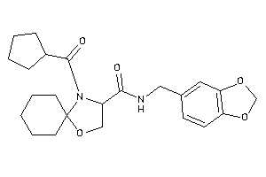 4-(cyclopentanecarbonyl)-N-piperonyl-1-oxa-4-azaspiro[4.5]decane-3-carboxamide