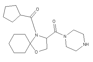 [4-(cyclopentanecarbonyl)-1-oxa-4-azaspiro[4.5]decan-3-yl]-piperazino-methanone