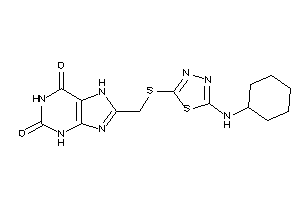 8-[[[5-(cyclohexylamino)-1,3,4-thiadiazol-2-yl]thio]methyl]-7H-xanthine