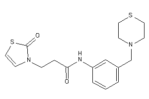 3-(2-keto-4-thiazolin-3-yl)-N-[3-(thiomorpholinomethyl)phenyl]propionamide