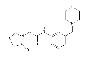 2-(4-ketothiazolidin-3-yl)-N-[3-(thiomorpholinomethyl)phenyl]acetamide