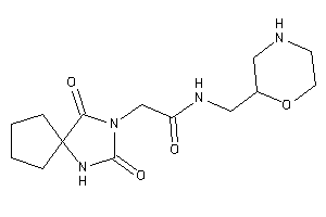 Image of 2-(2,4-diketo-1,3-diazaspiro[4.4]nonan-3-yl)-N-(morpholin-2-ylmethyl)acetamide