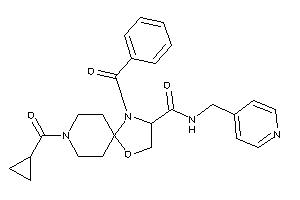 4-benzoyl-8-(cyclopropanecarbonyl)-N-(4-pyridylmethyl)-1-oxa-4,8-diazaspiro[4.5]decane-3-carboxamide