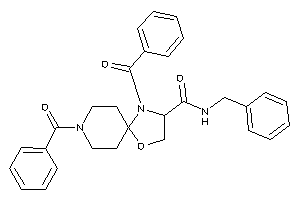 4,8-dibenzoyl-N-benzyl-1-oxa-4,8-diazaspiro[4.5]decane-3-carboxamide