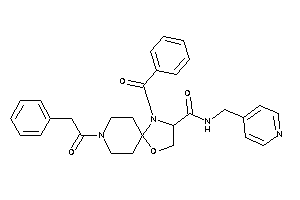 1-benzoyl-8-(2-phenylacetyl)-N-(4-pyridylmethyl)-4-oxa-1,8-diazaspiro[4.5]decane-2-carboxamide