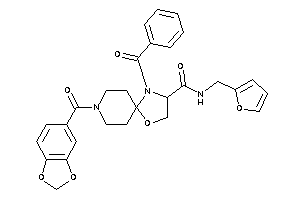 4-benzoyl-N-(2-furfuryl)-8-piperonyloyl-1-oxa-4,8-diazaspiro[4.5]decane-3-carboxamide