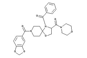 (4-benzoyl-8-piperonyloyl-1-oxa-4,8-diazaspiro[4.5]decan-3-yl)-morpholino-methanone