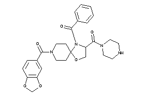 (4-benzoyl-8-piperonyloyl-1-oxa-4,8-diazaspiro[4.5]decan-3-yl)-piperazino-methanone