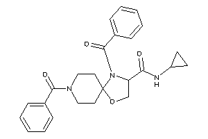 4,8-dibenzoyl-N-cyclopropyl-1-oxa-4,8-diazaspiro[4.5]decane-3-carboxamide