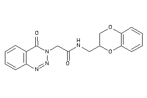 N-(2,3-dihydro-1,4-benzodioxin-3-ylmethyl)-2-(4-keto-1,2,3-benzotriazin-3-yl)acetamide