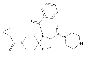 [1-benzoyl-2-(piperazine-1-carbonyl)-4-oxa-1,8-diazaspiro[4.5]decan-8-yl]-cyclopropyl-methanone