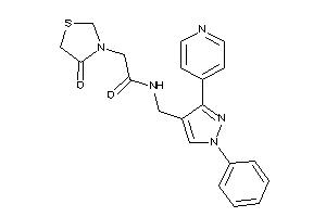 2-(4-ketothiazolidin-3-yl)-N-[[1-phenyl-3-(4-pyridyl)pyrazol-4-yl]methyl]acetamide