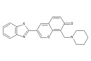 Image of 3-(1,3-benzothiazol-2-yl)-8-(piperidinomethyl)chromen-7-one