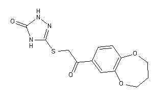 3-[[2-(3,4-dihydro-2H-1,5-benzodioxepin-7-yl)-2-keto-ethyl]thio]-1,4-dihydro-1,2,4-triazol-5-one