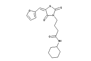 N-cyclohexyl-4-[5-(2-furfurylidene)-4-keto-2-thioxo-thiazolidin-3-yl]butyramide