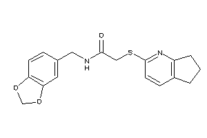 N-piperonyl-2-(1-pyrindan-2-ylthio)acetamide