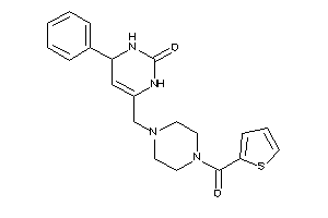 Image of 4-phenyl-6-[[4-(2-thenoyl)piperazino]methyl]-3,4-dihydro-1H-pyrimidin-2-one