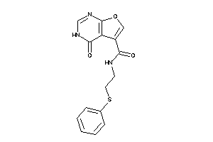 4-keto-N-[2-(phenylthio)ethyl]-3H-furo[2,3-d]pyrimidine-5-carboxamide